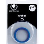 Spartacus 1.5" Rubber Cock Ring - Blue