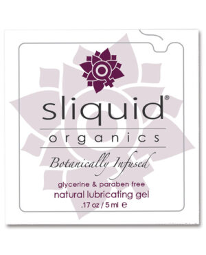Sliquid Organics Natural Lubricating Gel – .17 Oz Pillow Sex Lubricants - Lube | Buy Online at Pleasure Cartel Online Sex Toy Store