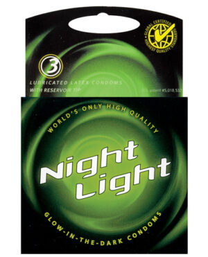 Night Light Glow In The Dark Condom – Box Of 3 Condoms | Buy Online at Pleasure Cartel Online Sex Toy Store