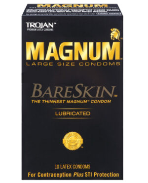 Trojan Magnum Bareskin Condoms – Box Of 10 Condoms | Buy Online at Pleasure Cartel Online Sex Toy Store
