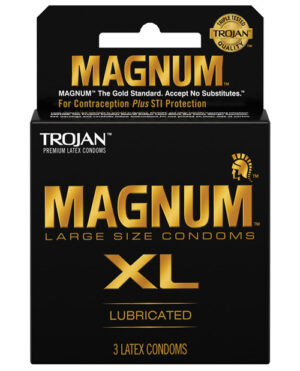 Trojan Magnum Xl – Pack Of 3 Condoms | Buy Online at Pleasure Cartel Online Sex Toy Store