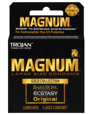 Trojan Magnum Gold Collection – Box Of 3 Condoms | Buy Online at Pleasure Cartel Online Sex Toy Store
