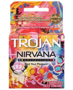 Trojan Nirvana Condom – Pack Of 3 Condoms | Buy Online at Pleasure Cartel Online Sex Toy Store
