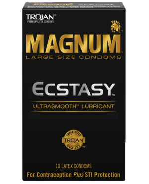 Trojan Magnum Ecstasy Condoms – Box Of 10 Condoms | Buy Online at Pleasure Cartel Online Sex Toy Store