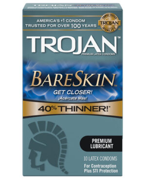Trojan Bare Skin Condoms – Box Of 10 Condoms | Buy Online at Pleasure Cartel Online Sex Toy Store