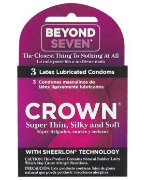 Crown Lubricated Condoms – Box Of 3 Condoms | Buy Online at Pleasure Cartel Online Sex Toy Store