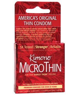 Kimono Micro Thin Condom – Box Of 3 Condoms | Buy Online at Pleasure Cartel Online Sex Toy Store