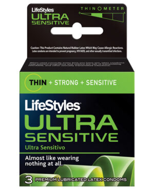Lifestyles Ultra Sensitive – Box Of 3 Condoms | Buy Online at Pleasure Cartel Online Sex Toy Store
