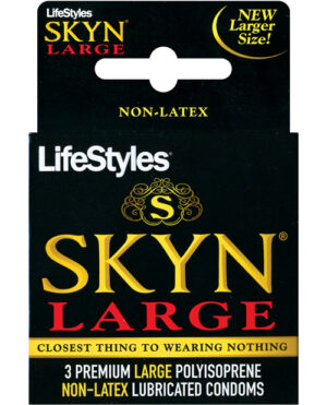 Lifestyles Skyn Large Non-latex – Box Of 3 Condoms | Buy Online at Pleasure Cartel Online Sex Toy Store