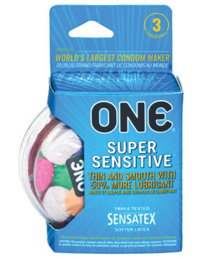 One Super Sensitive Condoms – Box Of 3 Condoms | Buy Online at Pleasure Cartel Online Sex Toy Store