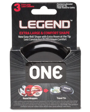One The Legend Xl Condoms – Box Of 3 Condoms | Buy Online at Pleasure Cartel Online Sex Toy Store
