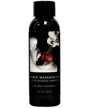 Earthly Body Edible Massage Oil – 2 Oz Cherry Earthly Body | Buy Online at Pleasure Cartel Online Sex Toy Store