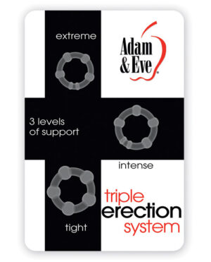 Adam & Eve Triple Erection System – Clear Pack Of 3 Adam & Eve Sex Toys | Buy Online at Pleasure Cartel Online Sex Toy Store