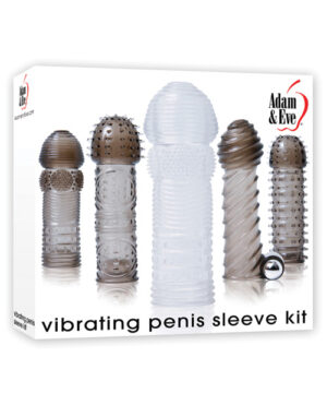 Adam & Eve Vibrating Penis Sleeve Kit – Smoke-clear Adam & Eve Sex Toys | Buy Online at Pleasure Cartel Online Sex Toy Store