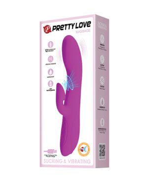 Pretty Love Flirt Sucking Rabbit – 12 Functions Rabbit Vibrators - Rechargeable | Buy Online at Pleasure Cartel Online Sex Toy Store