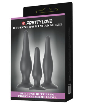 Pretty Love Beginner’s Mini Anal Kit – Black Set Of 3 Anal Kits & Combos | Buy Online at Pleasure Cartel Online Sex Toy Store