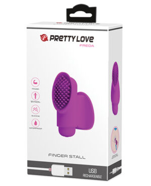 Pretty Love Freda Finger Stall Vibrator – 12 Function Fuchsia Finger Vibrators | Buy Online at Pleasure Cartel Online Sex Toy Store