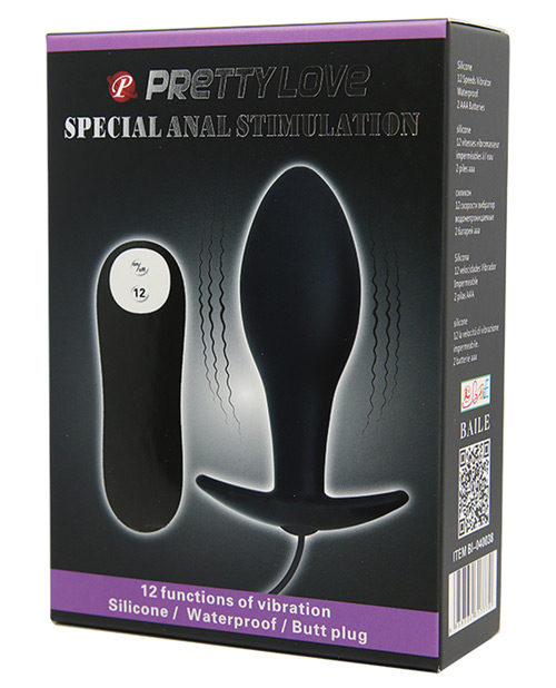 Pretty Love Vibrating Bulb Shaped Butt Plug – Black Anal Sex Toys | Buy Online at Pleasure Cartel Online Sex Toy Store