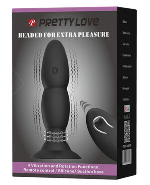 Pretty Love Remote Control Beaded Plug 4 Function – Black Anal Sex Toys | Buy Online at Pleasure Cartel Online Sex Toy Store