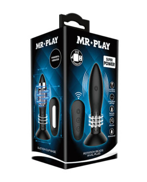 Mr. Play Rotating Bead Butt Plug – Black Anal Sex Toys | Buy Online at Pleasure Cartel Online Sex Toy Store