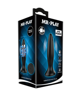 Mr. Play Vibrating Anal Plug – Black Anal Sex Toys | Buy Online at Pleasure Cartel Online Sex Toy Store