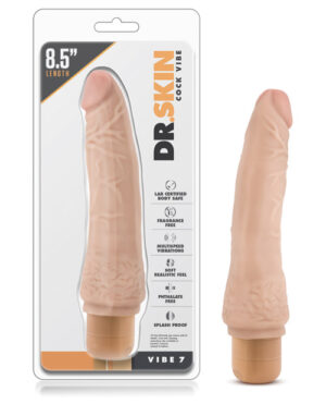 Blush Dr. Skin Vibe 8.5″ Dong #7 – Beige Blush Sex Toys | Buy Online at Pleasure Cartel Online Sex Toy Store