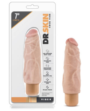 Blush Dr. Skin Vibe 7″ Dong #9 – Beige Blush Sex Toys | Buy Online at Pleasure Cartel Online Sex Toy Store