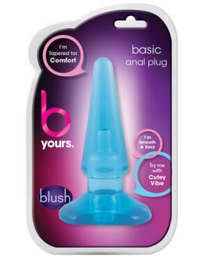 Blush B Yours Basic Anal Plug – Blue Anal Sex Toys | Buy Online at Pleasure Cartel Online Sex Toy Store