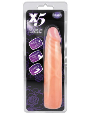 Blush X5 Plus 7″ Dildo W-flexible Spine Blush Sex Toys | Buy Online at Pleasure Cartel Online Sex Toy Store