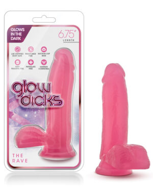 Blush Glow Dicks 6.75″ The Rave – Pink Blush Sex Toys | Buy Online at Pleasure Cartel Online Sex Toy Store