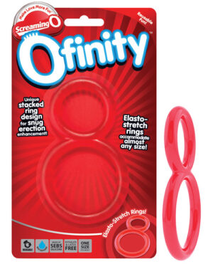 Screaming O Ofinity – Red Cock Ring & Ball Combos | Buy Online at Pleasure Cartel Online Sex Toy Store