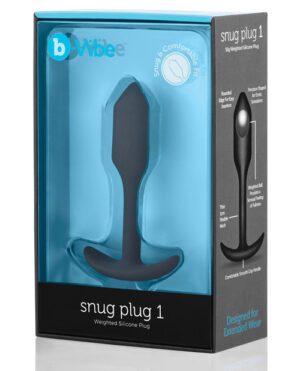 B-vibe Weighted Snug Plug 1 – .55 G Black Anal Sex Toys | Buy Online at Pleasure Cartel Online Sex Toy Store