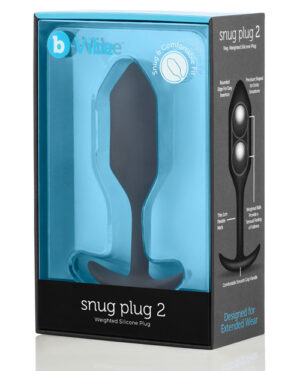B-vibe Weighted Snug Plug 2 – .114 G Black Anal Sex Toys | Buy Online at Pleasure Cartel Online Sex Toy Store