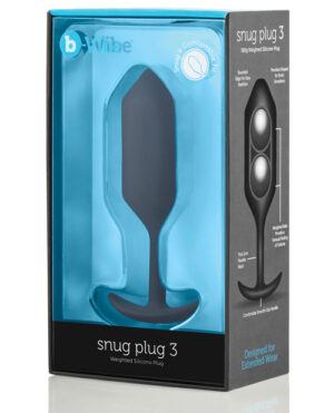 B-vibe Weighted Snug Plug 3 – .180 G Black Anal Sex Toys | Buy Online at Pleasure Cartel Online Sex Toy Store