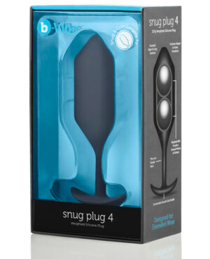 B-vibe Weighted Snug Plug 4 – .257 G Black Anal Sex Toys | Buy Online at Pleasure Cartel Online Sex Toy Store