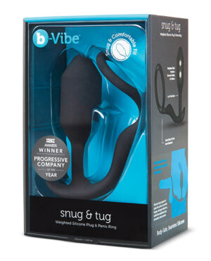 B-vibe Snug & Tug Weighted Silicone & Penis Ring – 128 G Black Anal Sex Toys | Buy Online at Pleasure Cartel Online Sex Toy Store