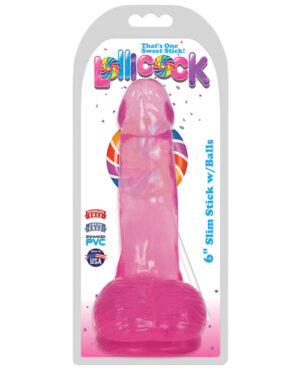 Curve Novelties Lollicock 6″ Slim Stick W-balls – Cherry Ice Curve Novelties | Buy Online at Pleasure Cartel Online Sex Toy Store
