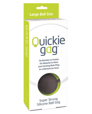 Quickie Ball Gag Large – Black Ball Gags - BDSM Sex Toy Gear | Buy Online at Pleasure Cartel Online Sex Toy Store