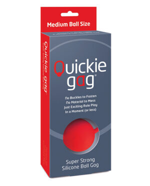 Quickie Ball Gag Medium – Red Ball Gags - BDSM Sex Toy Gear | Buy Online at Pleasure Cartel Online Sex Toy Store