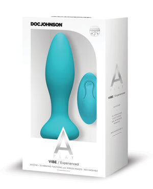 A Play Rechargeable Silicone Experienced Anal Plug W-remote – Teal Anal Sex Toys | Buy Online at Pleasure Cartel Online Sex Toy Store