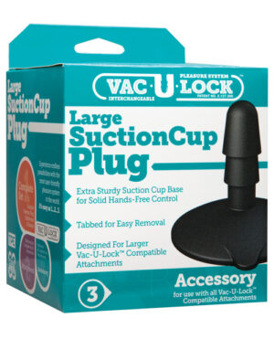Vac-u-lock Large Suction Cup Plug – Black Dildos & Dongs | Buy Online at Pleasure Cartel Online Sex Toy Store
