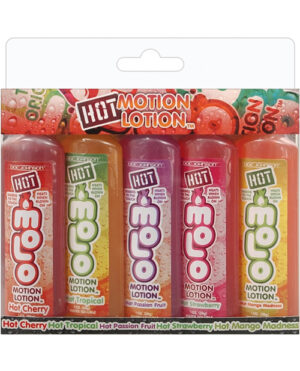 Hot Motion Lotion – 1 Oz Bottle Asst. Flavors Pack Of 5 Lotions & Creams | Buy Online at Pleasure Cartel Online Sex Toy Store