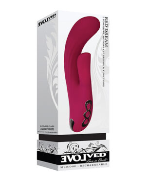 Evolved Red Dream Dual Stim – Burgundy Rabbit Vibrators - Rechargeable | Buy Online at Pleasure Cartel Online Sex Toy Store