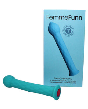 Femme Funn Diamond Wand – Turquoise Massage Lotions, Massagers, Massage Tools | Buy Online at Pleasure Cartel Online Sex Toy Store