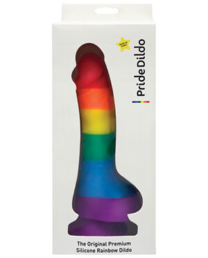 Pride Dildo W-balls – Rainbow Gay & Lesbian Products | Buy Online at Pleasure Cartel Online Sex Toy Store