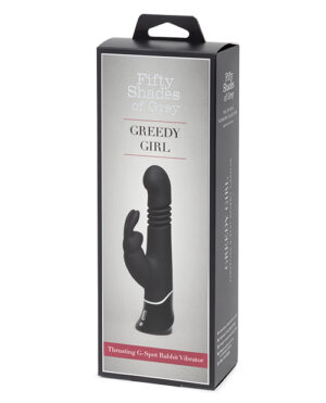 Fifty Shades Of Grey Greedy Girl Rechargeable Thrusting G Spot Rabbit Vibrator – Black Fifty Shades Of Grey | Buy Online at Pleasure Cartel Online Sex Toy Store