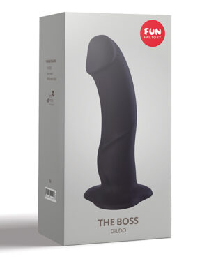 Fun Factory The Boss 7″ Girthy Silicone Dildo – Black Couple's Sex Toys | Buy Online at Pleasure Cartel Online Sex Toy Store