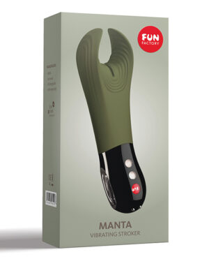 Fun Factory Manta Man Tool – Moss Green Blow Job Sex Toys | Buy Online at Pleasure Cartel Online Sex Toy Store