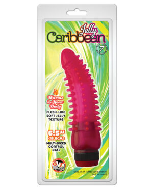 Jelly Caribbean Vibe #7 – Pink Realistic Vibrators | Buy Online at Pleasure Cartel Online Sex Toy Store