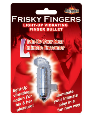 Frisky Finger Light Up Vibrating Finger Bullet – Clear Finger Vibrators | Buy Online at Pleasure Cartel Online Sex Toy Store